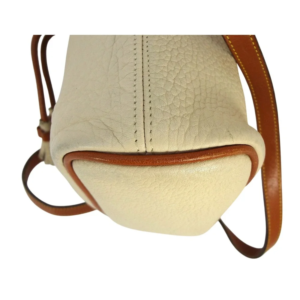 Vintage Dooney Bourke All Weather‎ Sm Drawstring Bucket Bag Leather Crossbody - Picture 7 of 10
